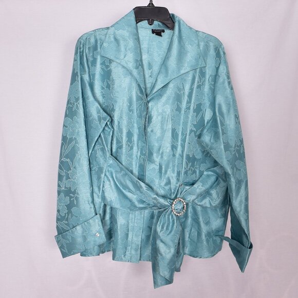 MSK Women's Blouse Built in Belt Size 1X - Picture 1 of 5